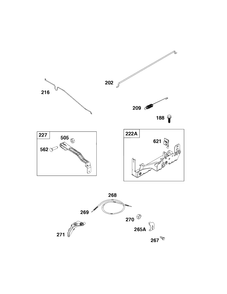 Controls Group Diagram and Parts List for 93J0B-0109-H1  Briggs and Stratton Engine